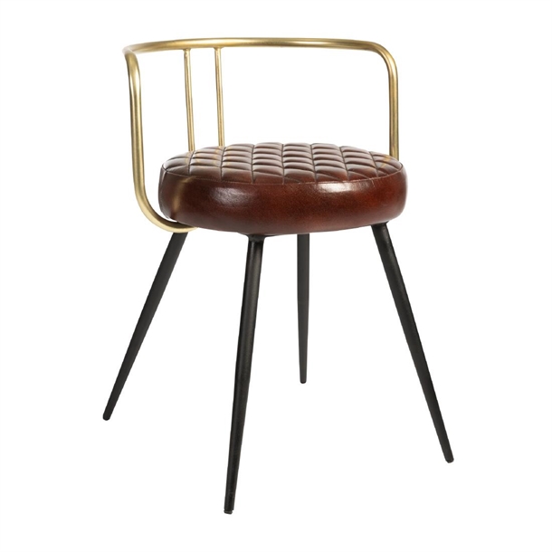Aulenti Low Cocktail Stool Genuine Claret Red Leather (B2B)