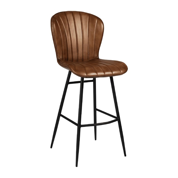 Lars Bar Stool Genuine Pecan Brown Leather (B2B)