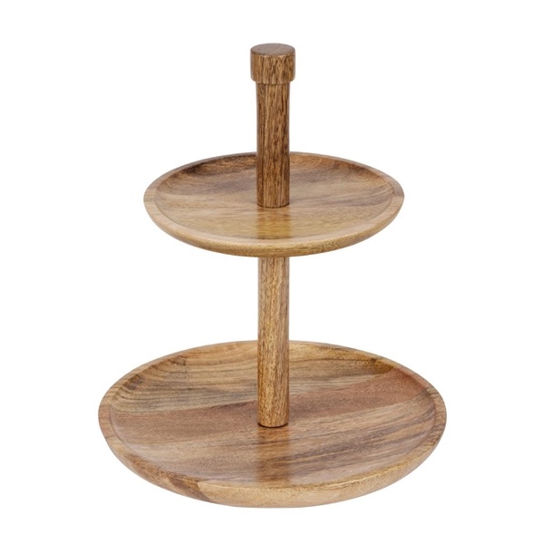 Olympia Mango Wood 2-Tier Stand  - 280x320mm FSC 100%