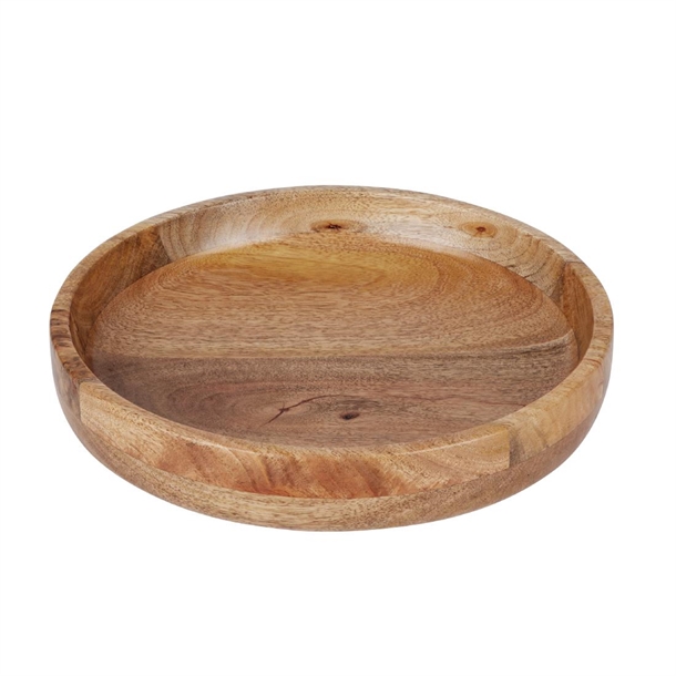 Olympia Mango Wood Round Display Tray - 300x40mm FSC 100%