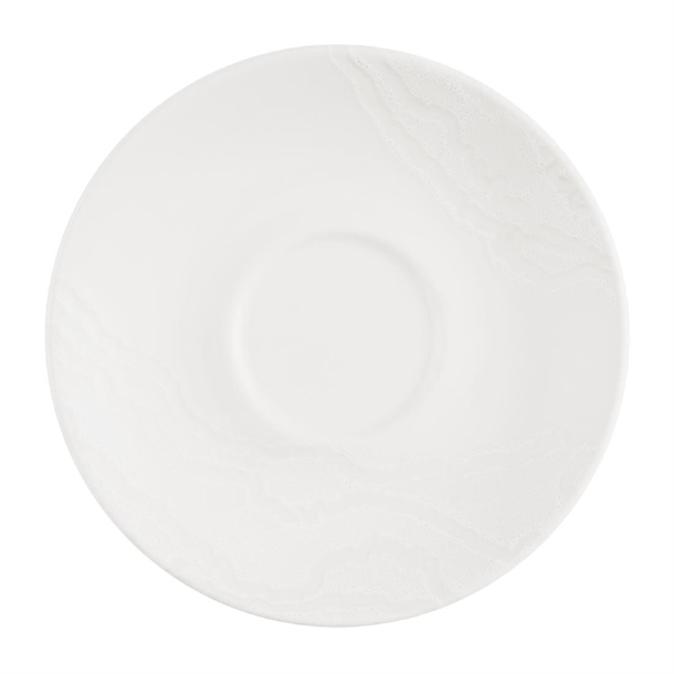Churchill Tide White Café Cappuccino Saucer - 156mm (Pack 12) (B2B)