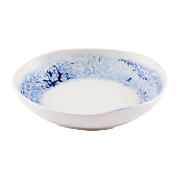 Churchill Inked Fresco Blue Natural Walled Bowl - 250mm (Pack 6) (B2B)