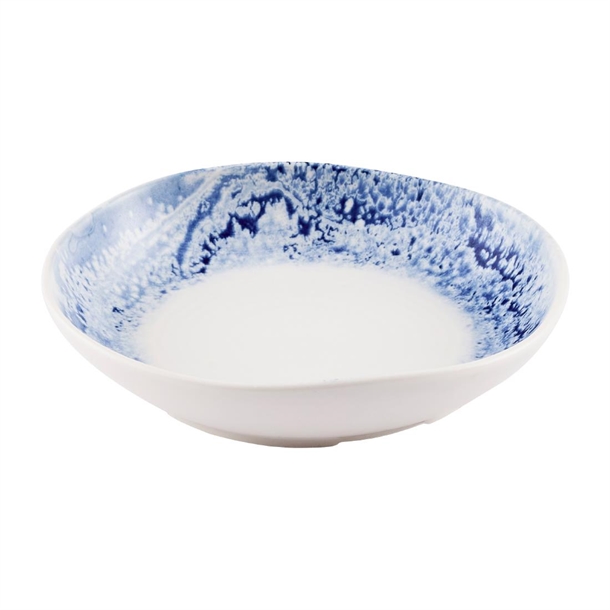 Churchill Inked Fresco Blue Natural Walled Bowl - 215mm (Pack 6) (B2B)