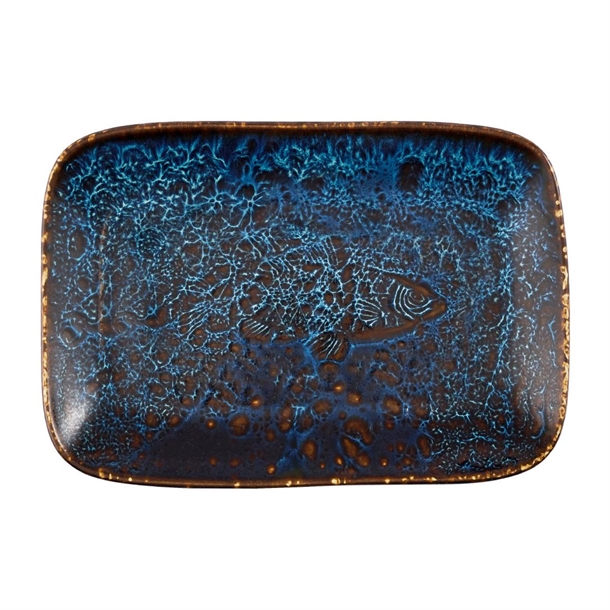 Churchill Fresco Cascade Blue Natural Deep Tray - 260x180mm (Pack 6) (B2B)