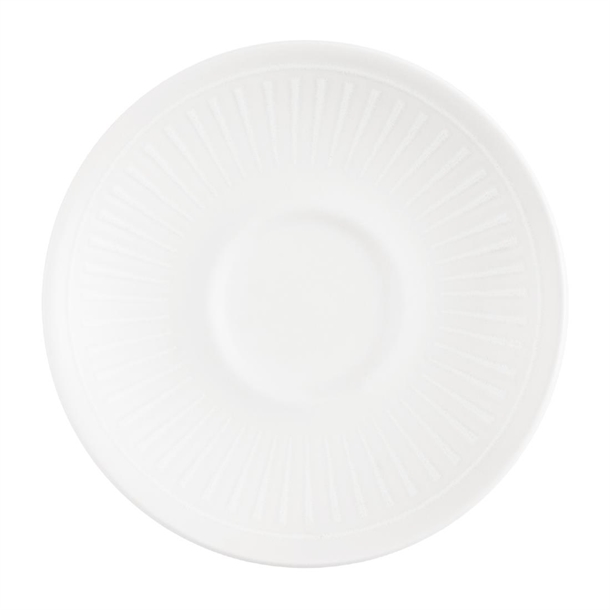 Churchill Era White Café Espresso Saucer - 118mm (Pack 12) (B2B)