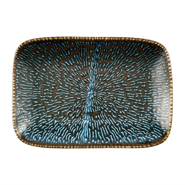 Churchill Cascade Sapphire Blue Natural Deep Tray - 260x180mm (Pack 6) (B2B)