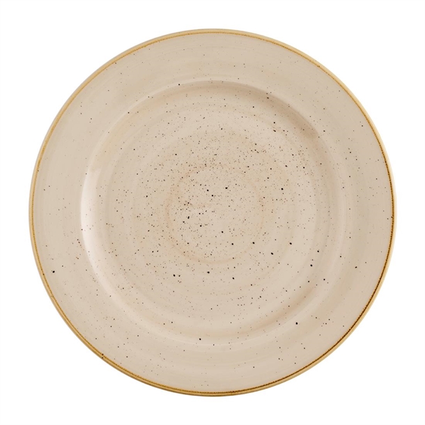 Churchill Stonecast Nutmeg Cream Profile Rimmed Plate - 305mm (Pack 12) (B2B)