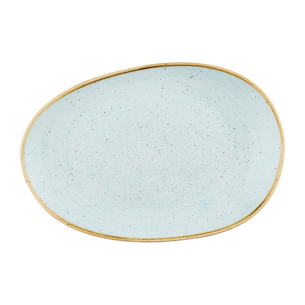 Churchill Stonecast Duck Egg Opal Platter - 345x235mm (Pack 6) (B2B)