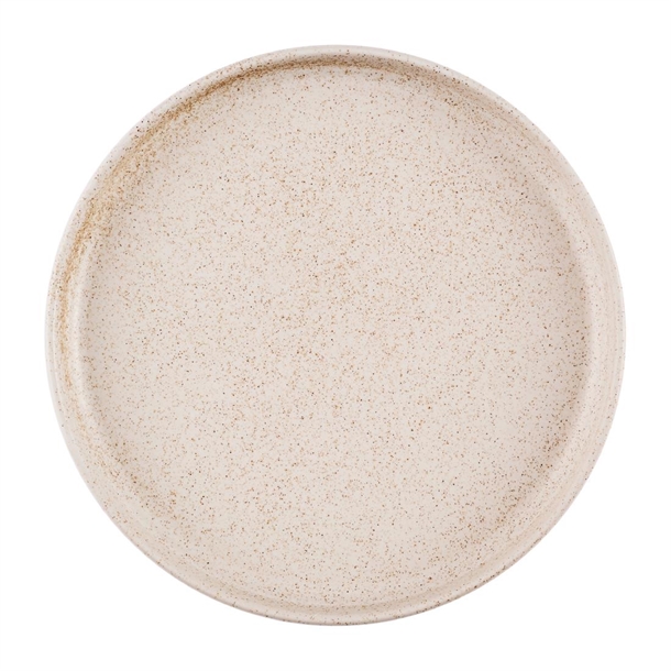 Churchill Stonecast Walled Plate Speckled White - 260mm (Pack 6) (B2B)