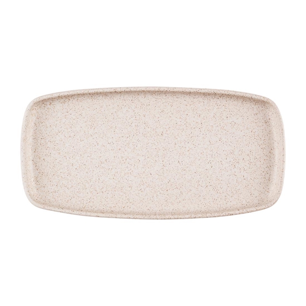 Churchill Stonecast Oblong Tray Speckled White - 300x147mm (Pack 6) (B2B)