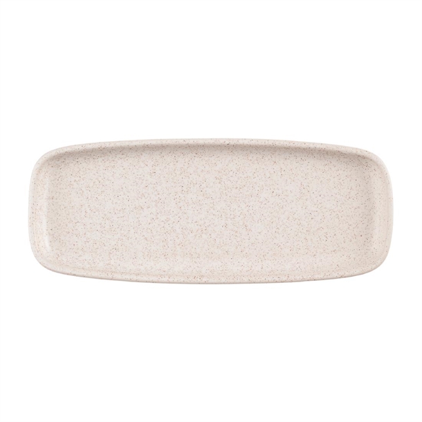 Churchill Stonecast Oblong Tray Speckled White - 251x100mm (Pack 6) (B2B)