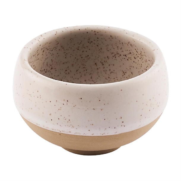 Churchill Stonecast Speckled White Dip Pot - 60mm (Pack 12) (B2B)