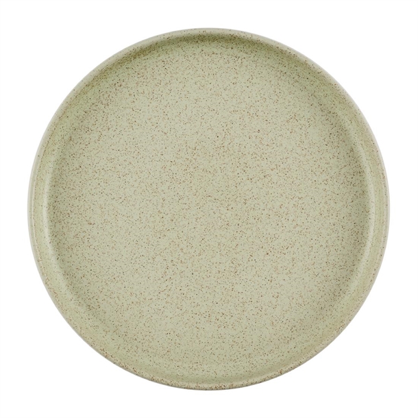 Churchill Stonecast Walled Plate Speckled Green - 260mm (Pack 6) (B2B)