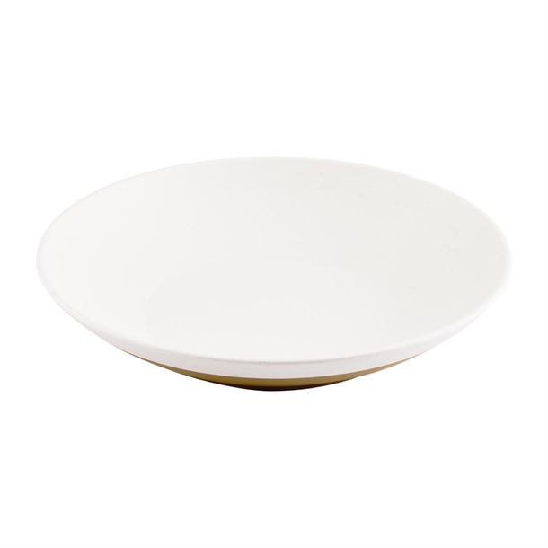 Churchill Melamine Shallow Bowl White - 360mm (Pack 2) (Direct)