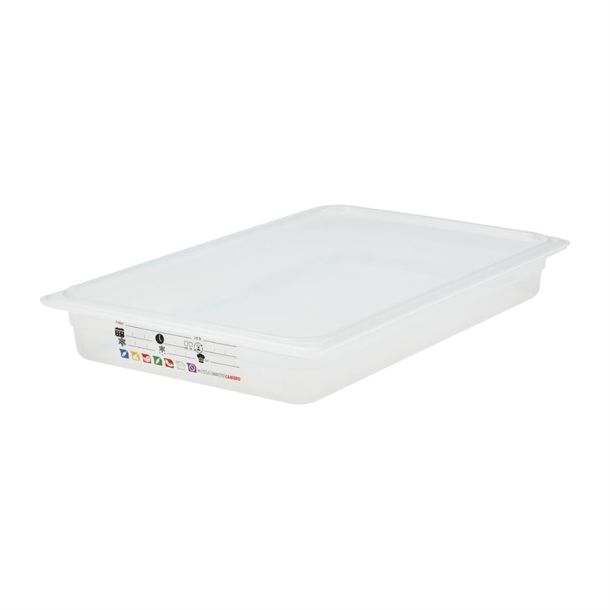 Cambro Safetrak IML Polypropylene Food Storage Container - GN 1/1 65mm
