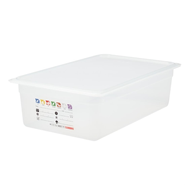 Cambro Safetrak IML Polypropylene Food Storage Container - GN 1/1 150mm