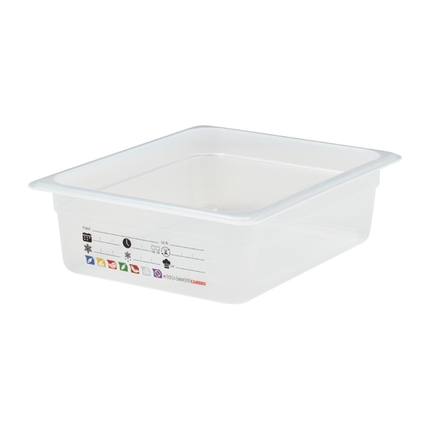 Cambro Safetrak IML Polypropylene Food Storage Container - GN 1/2 100mm