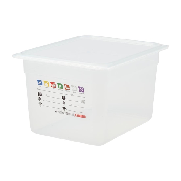 Cambro Safetrak IML Polypropylene Food Storage Container - GN 1/2 200mm