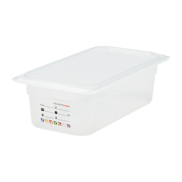 Cambro Safetrak IML Polypropylene Food Storage Container - GN 1/3 100mm