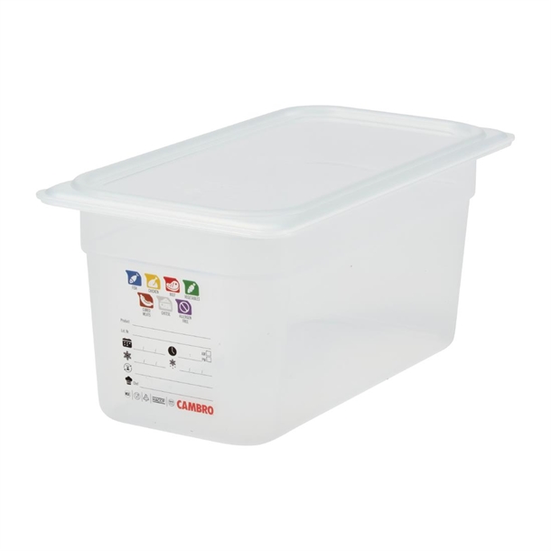 Cambro Safetrak IML Polypropylene Food Storage Container - GN 1/3 150mm