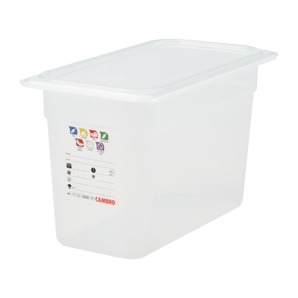 Cambro Safetrak IML Polypropylene Food Storage Container - GN 1/3 200mm
