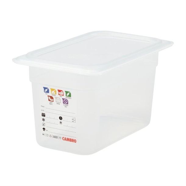Cambro Safetrak IML Polypropylene Food Storage Container - GN 1/4 150mm