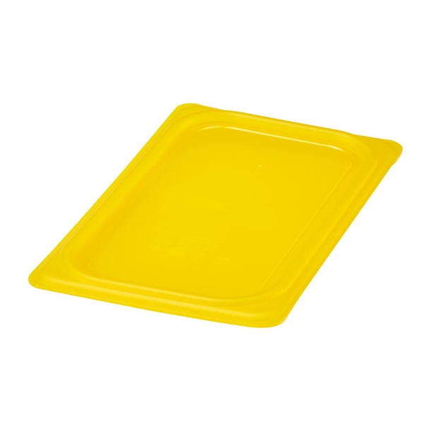 Cambro Safetrak IML Polypropylene Yellow Seal Lid - GN 1/4