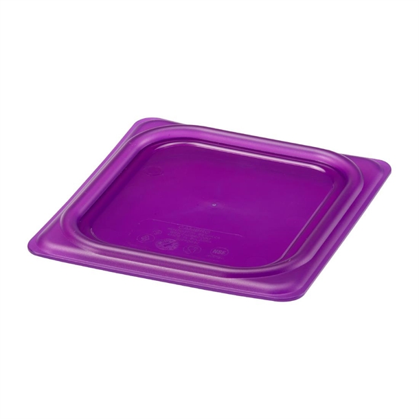 Cambro Safetrak IML Polypropylene Purple Seal Lid - GN 1/6