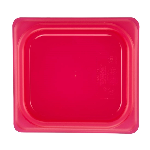 Cambro Safetrak IML Polypropylene Red Seal Lid - GN 1/6