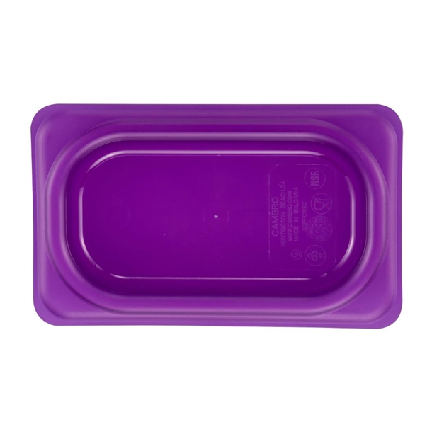 Cambro Safetrak IML Polypropylene Purple Seal Lid - GN 1/9