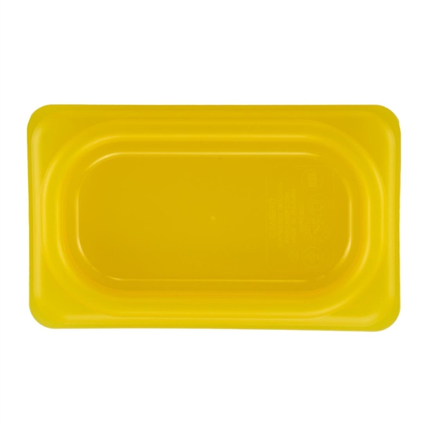 Cambro Safetrak IML Polypropylene Yellow Seal Lid - GN 1/9