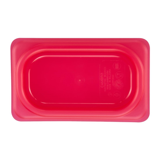 Cambro Safetrak IML Polypropylene Red Seal Lid - GN 1/9