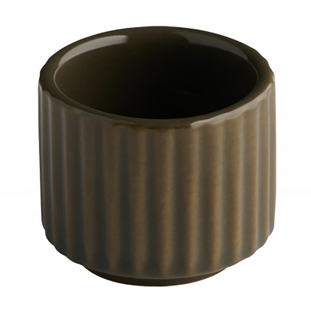 APS THE GRID Brown Porcelain Bowl - 25ml 45x40mm (Pack 12) (B2B)
