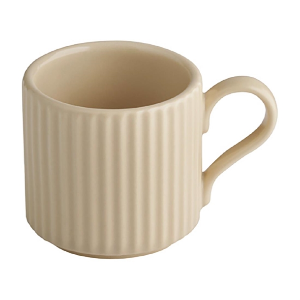 APS THE GRID Porcelain Espresso Cup Sand - 60x60mm 80ml (Pack 6) (B2B)