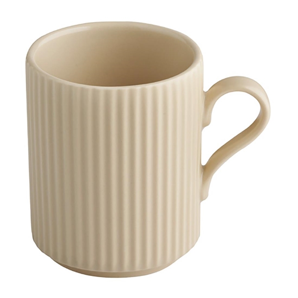 APS THE GRID Porcelain Coffee Mug Sand - 75x95mm 240ml (Pack 6) (B2B)