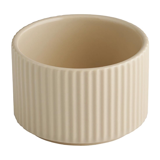 APS THE GRID Porcelain Bowl Sand - 90x60mm 200ml (Pack 6) (B2B)