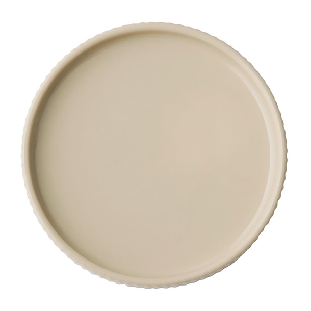 APS THE GRID Porcelain Plate Sand - 140x25mm (Pack 6) (B2B)