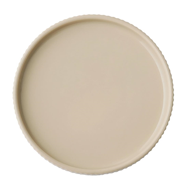 APS THE GRID Porcelain Plate Sand - 160x25mm (Pack 6) (B2B)