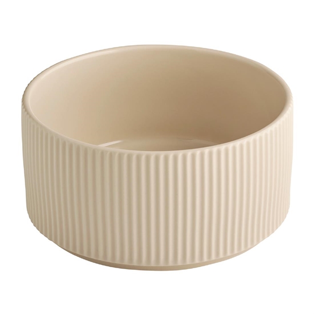 APS THE GRID Porcelain Bowl Sand - 160x80mm 1.6Ltr (Pack 6) (B2B)