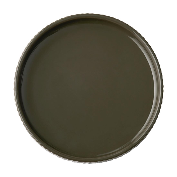 APS THE GRID Brown Porcelain Plate - 140x25mm (Pack 6) (B2B)