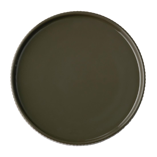 APS THE GRID Brown Porcelain Plate - 200x25mm (Pack 6) (B2B)