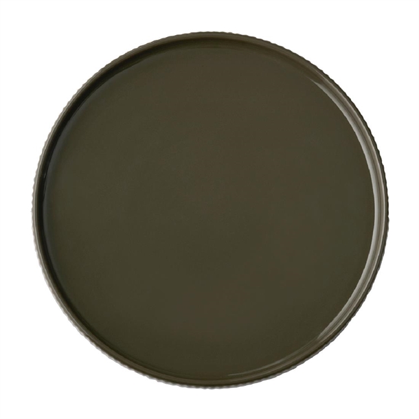 APS THE GRID Brown Porcelain Plate - 230x25mm (Pack 3) (B2B)