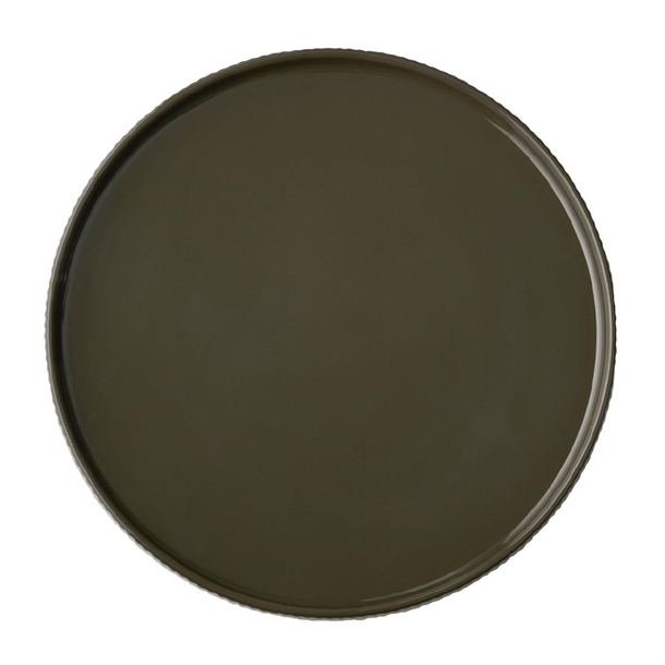 APS THE GRID Brown Porcelain Plate - 260x25mm (Pack 3) (B2B)