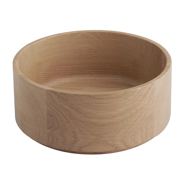 APS THE GRID Lacquered Oak Wood Bowl - 160x70mm 720ml (B2B)