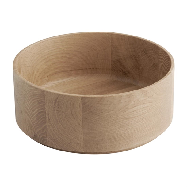 APS THE GRID Lacquered Oak Wood Bowl - 200x80mm 1.5Ltr (B2B)