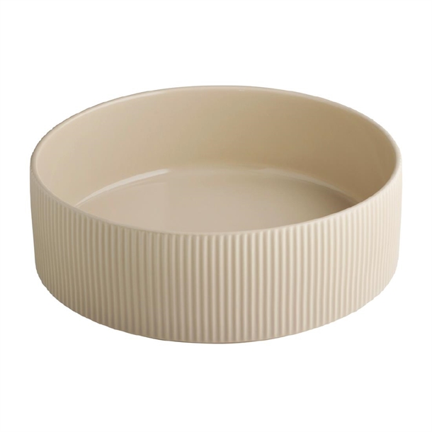 APS THE GRID Porcelain Bowl Sand - 260x85mm 2.5Ltr (B2B)