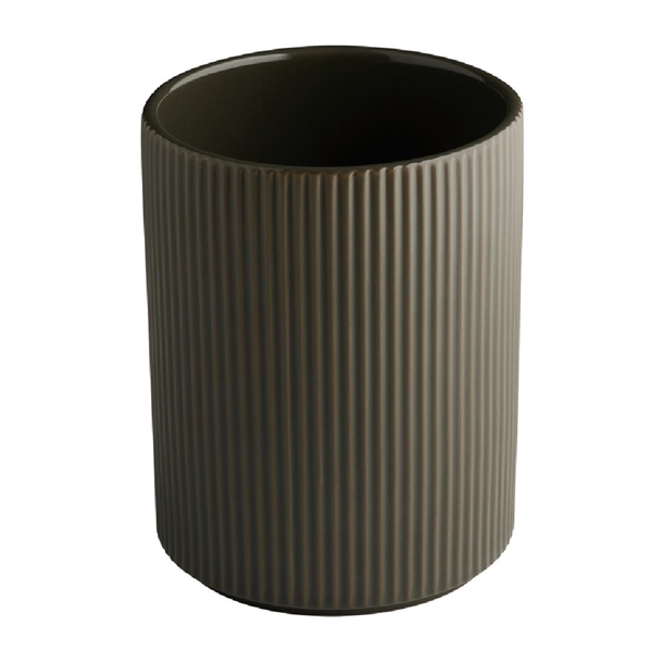 APS THE GRID Brown Porcelain Dressing Pot - 1.3Ltr 125x165mm (B2B)