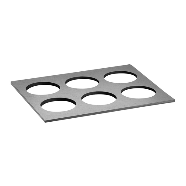 APS THE GRID Natural Slate Tray 6 Holes - GN 1/2 325x265mm (B2B)