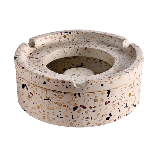 APS TERRAZZO Wind Ashtray Concrete - 105x50mm (B2B)