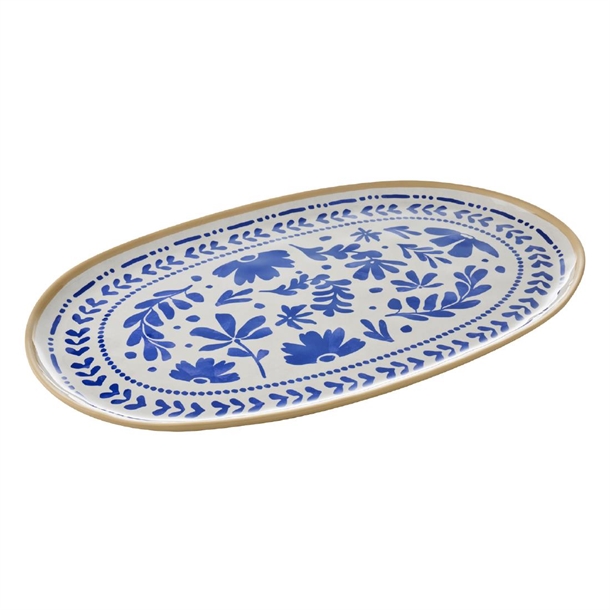 APS FLORYN Melamine Tray White & Blue - GN 1/1 530x325x25mm (B2B)